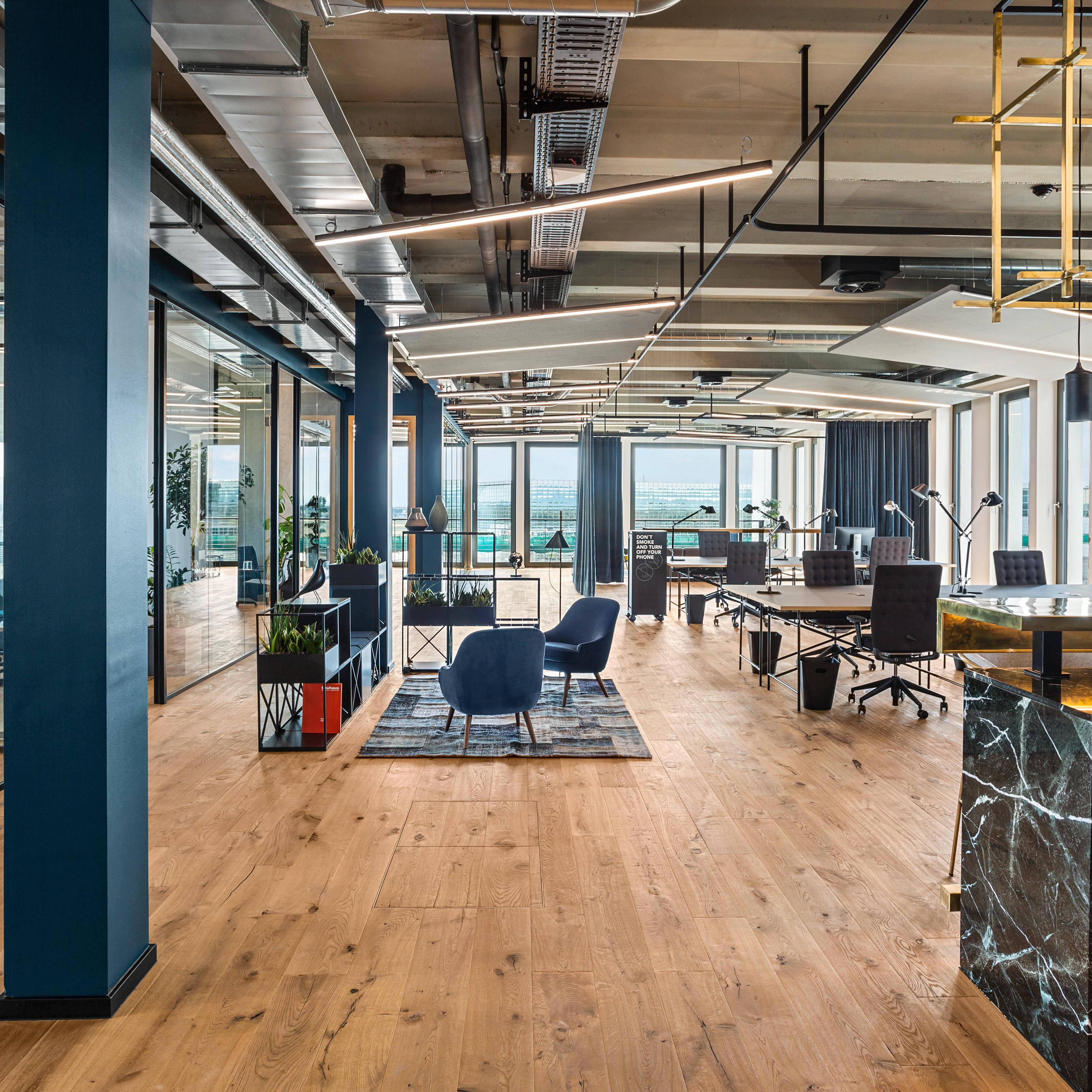 Interior view of the office building reference Gateway Gardens in Frankfurt